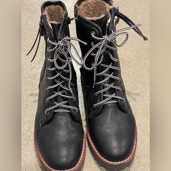 Kensie Boots Weslie Black Lace Up Combat Booties - Picture 7 of 13